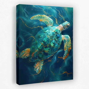 Emerald Tortoise - Luxury Wall Art