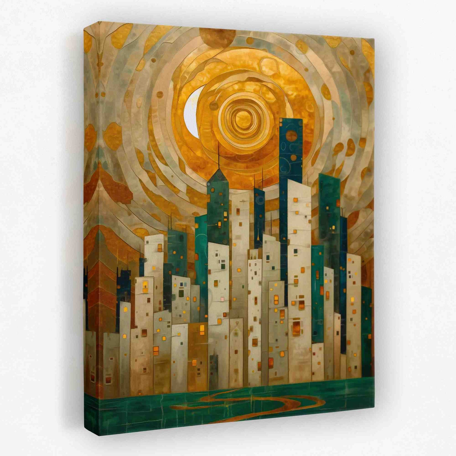 Emerald Valley City - Architecture Canvas Wall Art