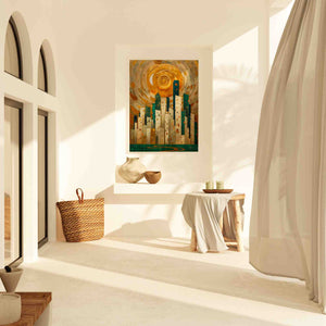 Emerald Valley City - Luxury Wall Art