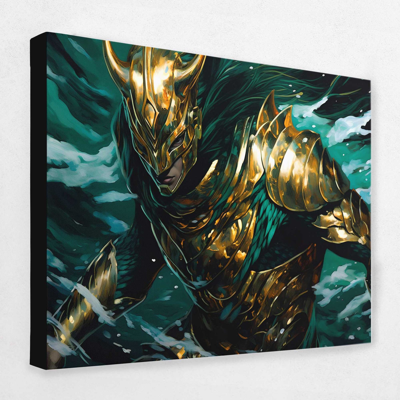 Emerald Warrior - Emerald Canvas Wall Art