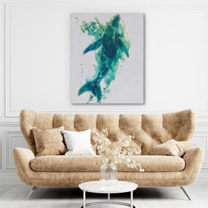 Emerald Whale - Luxury Wall Art