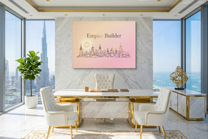 Empire Builder — empire builder office with city view 2 1land flush print