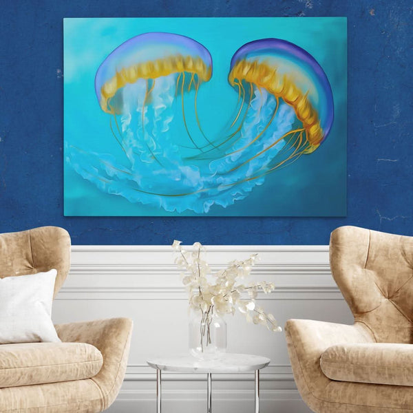 Entangled Jellyfish in a room