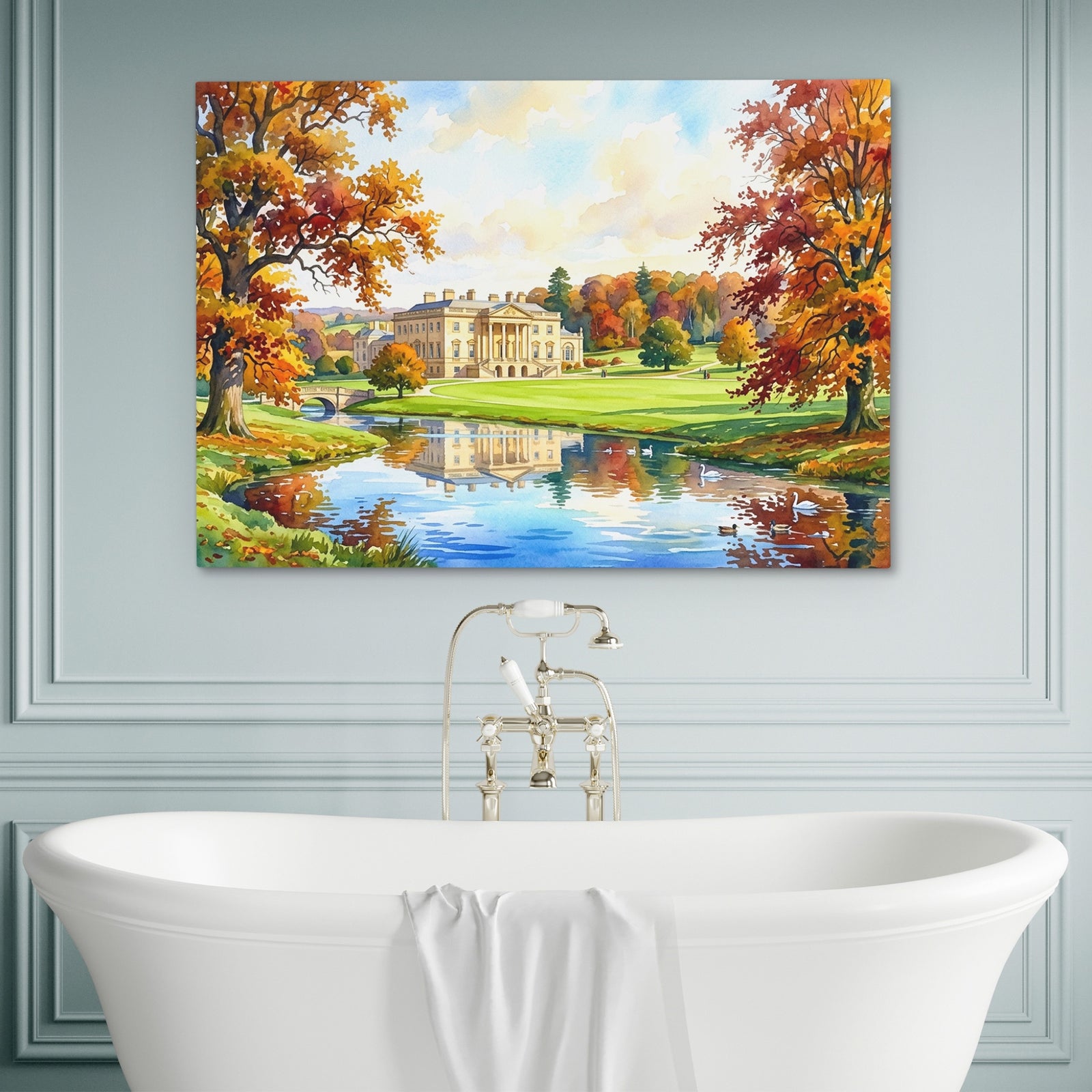 Estate Golden Landscape canvas wall art