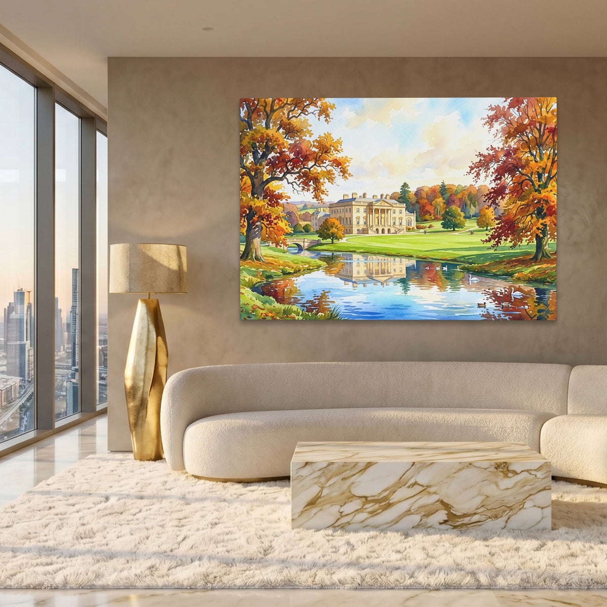 Estate Golden Landscape — Estate Golden Landscape White Gold Lux Land 187