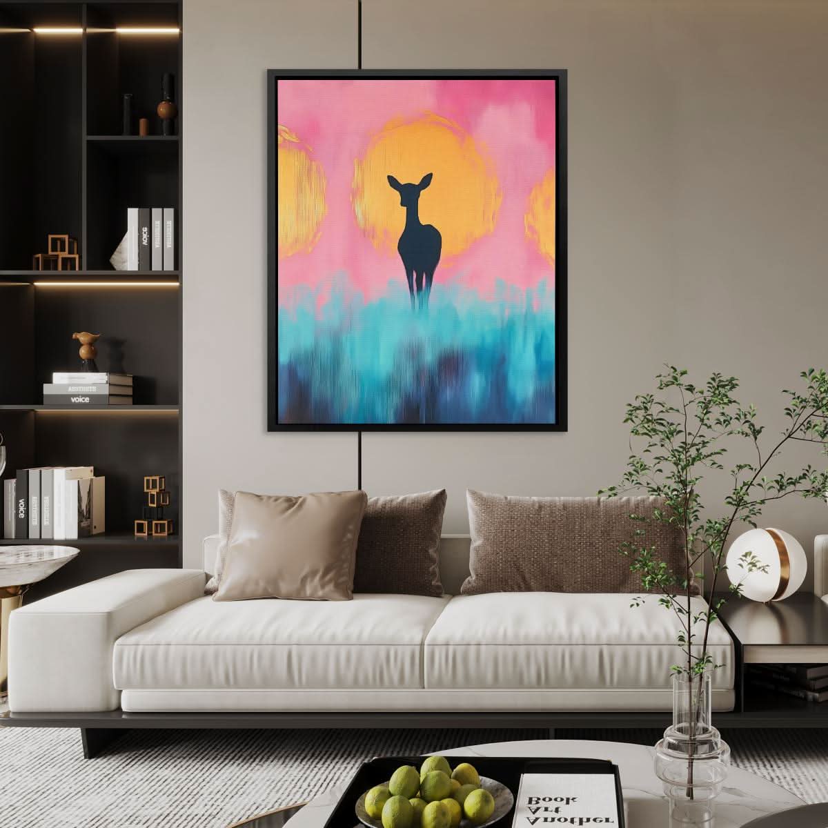 Ethereal Doe - Wall Art in Black Frame