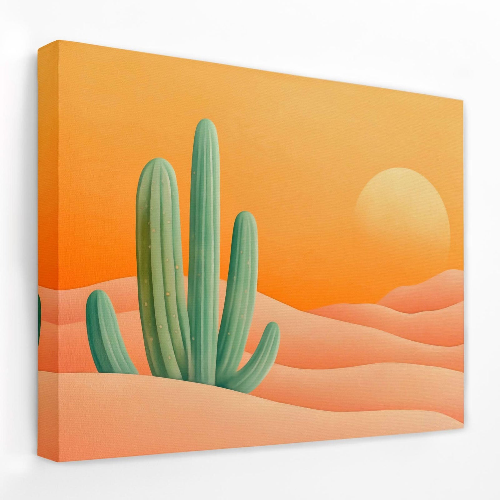 Evening Cactus - Country and Farm Canvas Wall Art