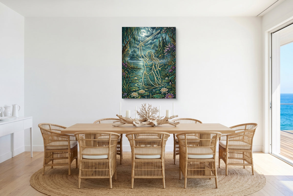 Excalibur Lady Moonlight — excalibur lady moonlight small dining room with ocean view 1port flush print