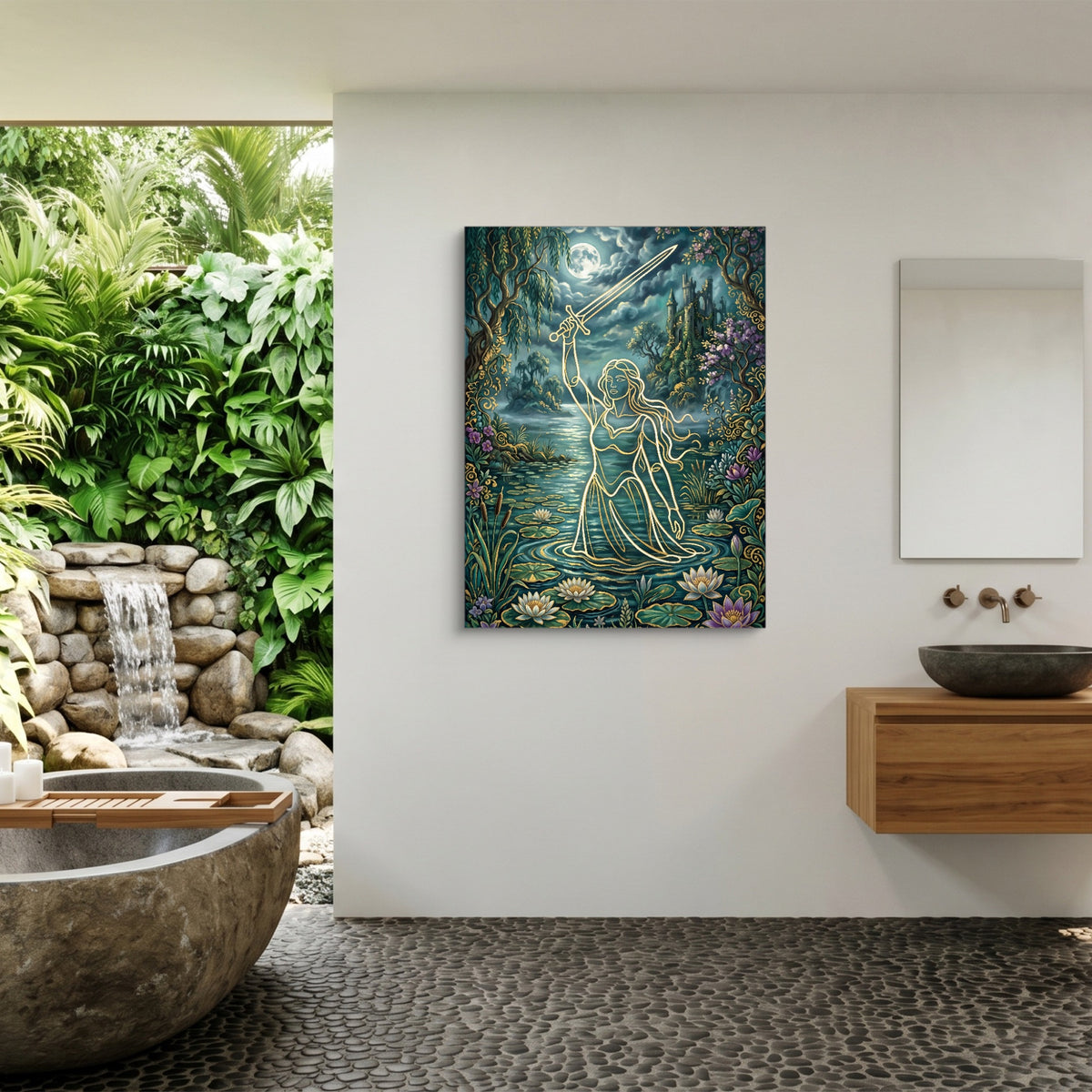 Excalibur Lady Moonlight — excalibur lady moonlight sq outdoor bathroom 1port flush print