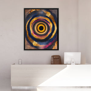 Eye Golden Rings canvas wall art, room view