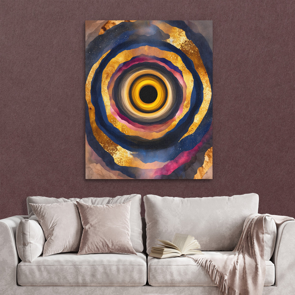 Eye Golden Rings — Eye Golden Rings Reading Couch Burgundy Walls copy 290
