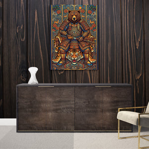 Eyes of the Samurai — eyes of the samurai sq luxurious room wood walls 1port flush print