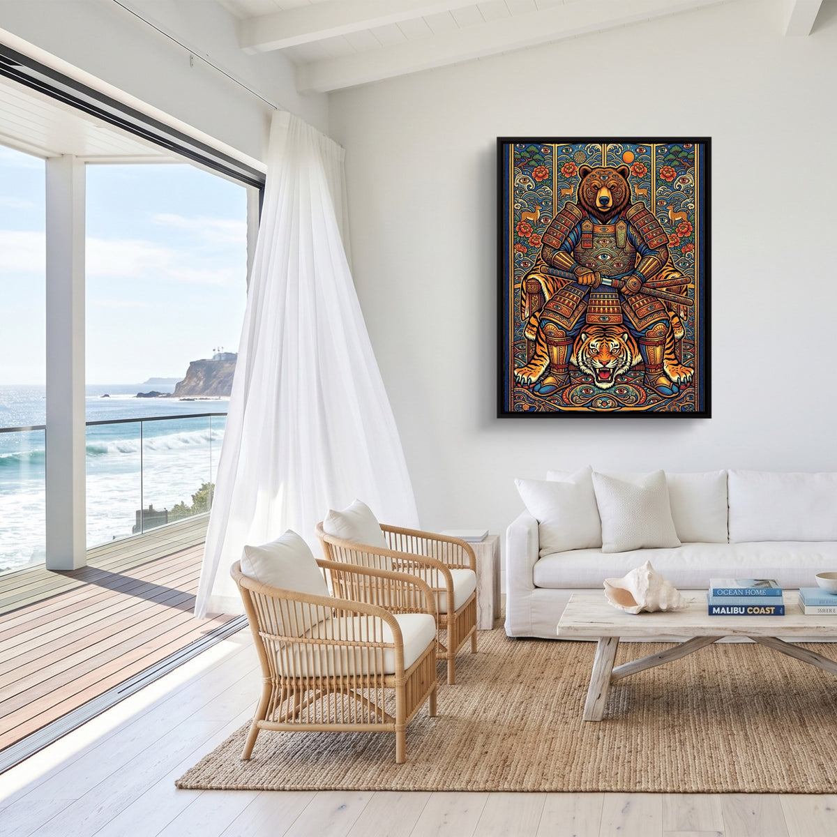 Eyes of the Samurai — eyes of the samurai sq malibu beach 1port framed black