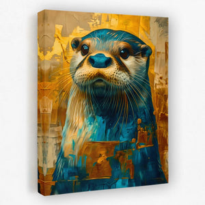 a painting of a sea lion on a canvas