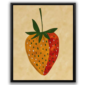 Multicolor Strawberry: Vibrant Fruit Art for Kitchen  - Luxury Wall Art 