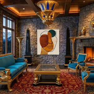 Face Ochre Composition — Face Ochre Composition Weird Egyptian Room Port 339