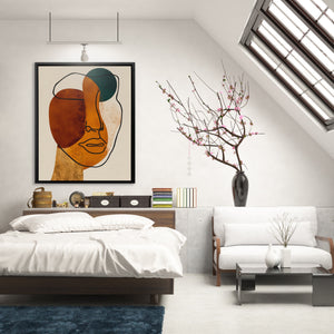Face Ochre Composition — Face Ochre Composition Lighted Room 147