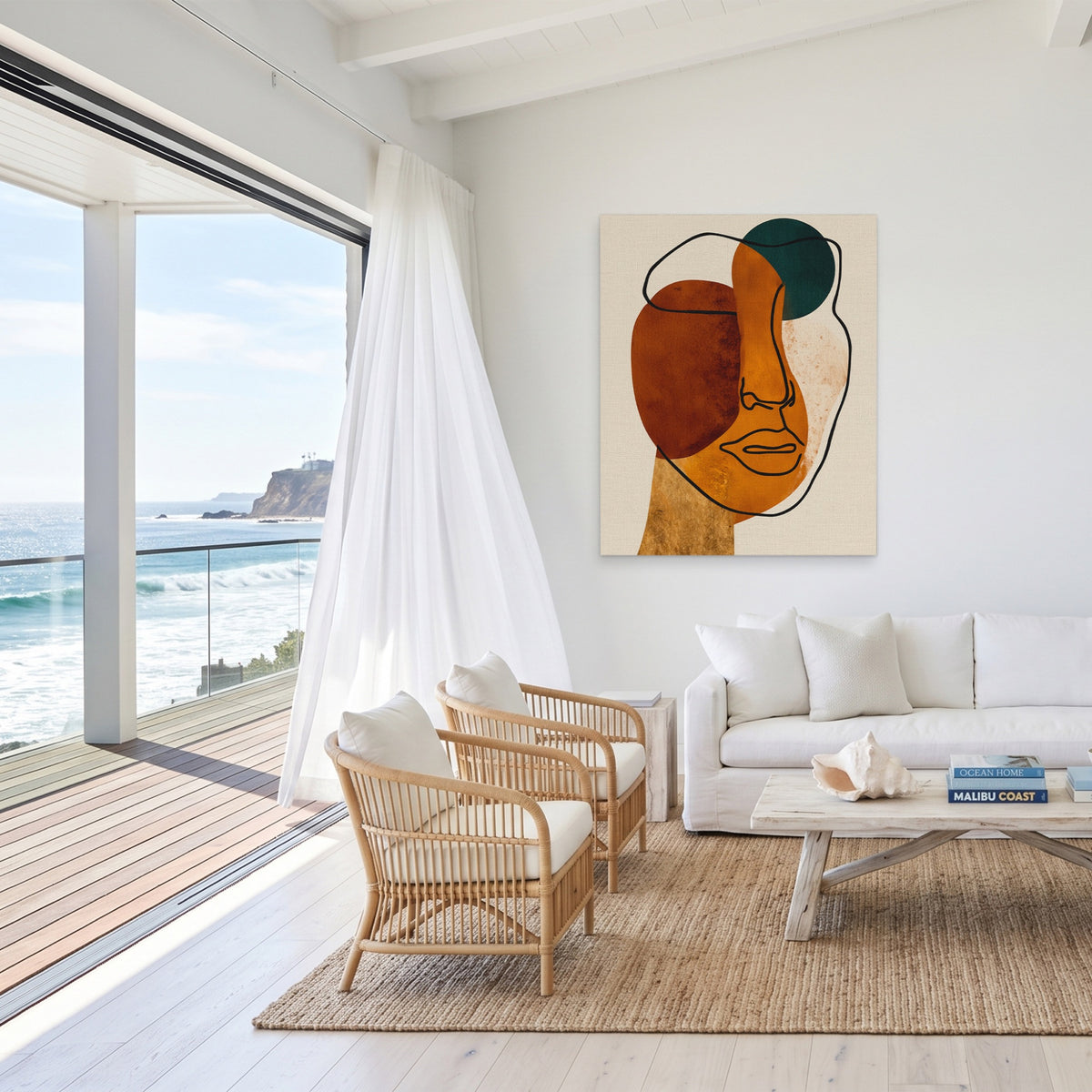 Face Ochre Composition — Face Ochre Composition Malibu Beach Port 171