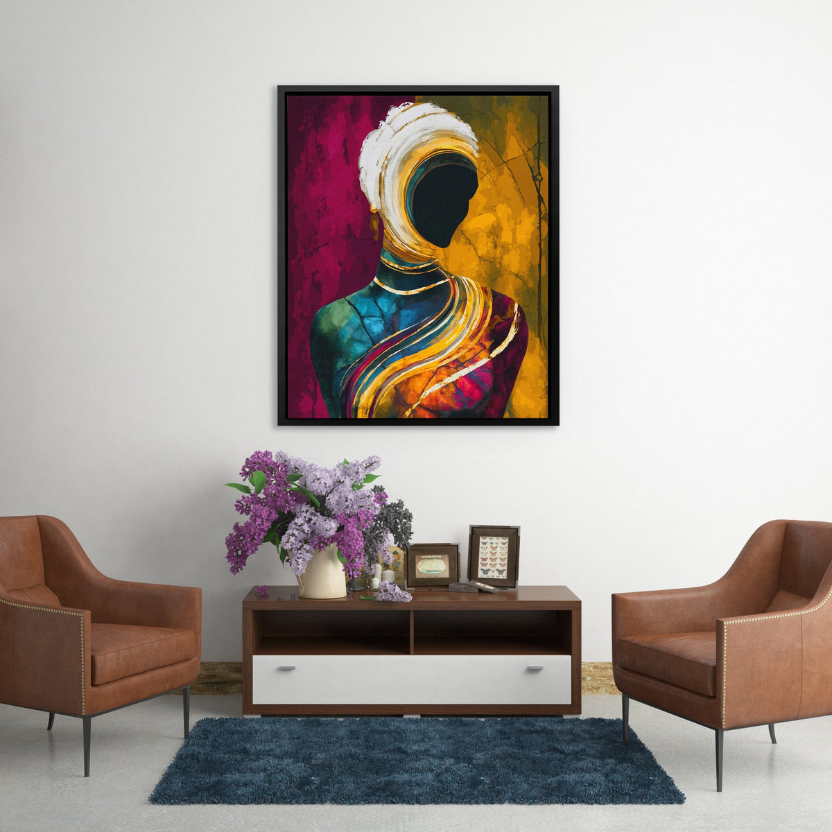 Faceless Golden Dreamer - Luxury Wall Art
