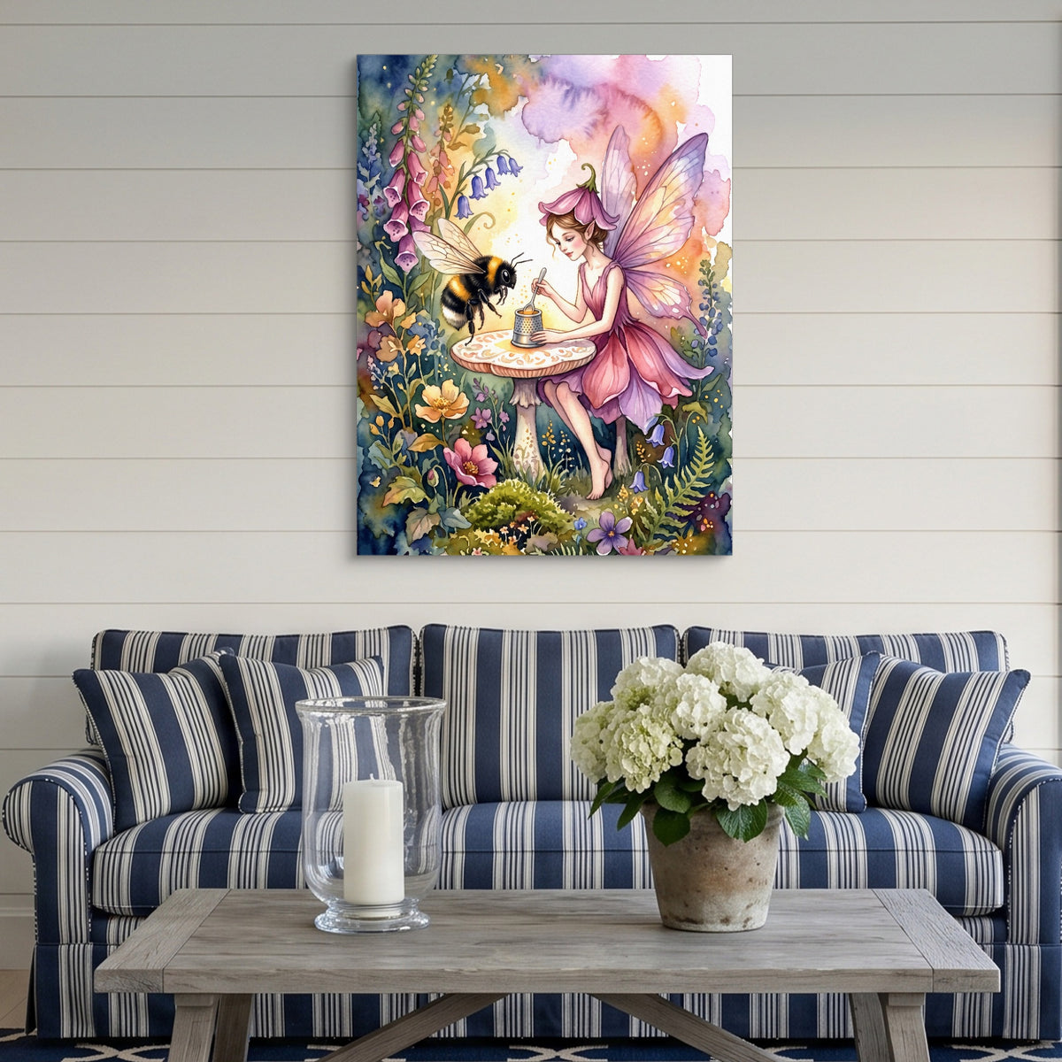Fae's Sweet Brew — fae's sweet brew sq striped couch 1port flush print
