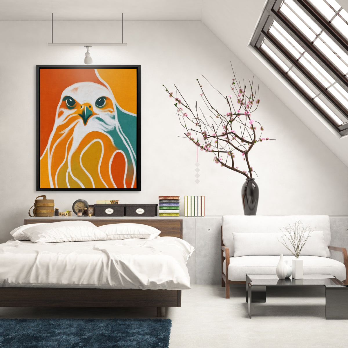 Falcon Ochre Minimalist — Falcon Ochre Minimalist Lighted Room 149