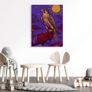 Falcon Over Crimson Dunes — falcon over crimson dunes sq kids room 1 1port flush print