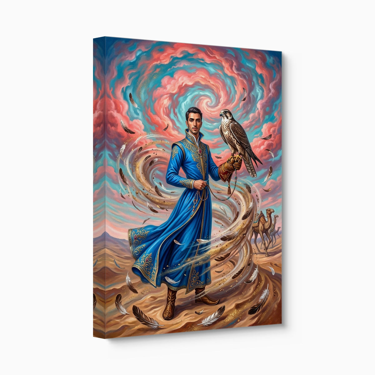 Falconer in Desert Wind - Luxury Wall Art