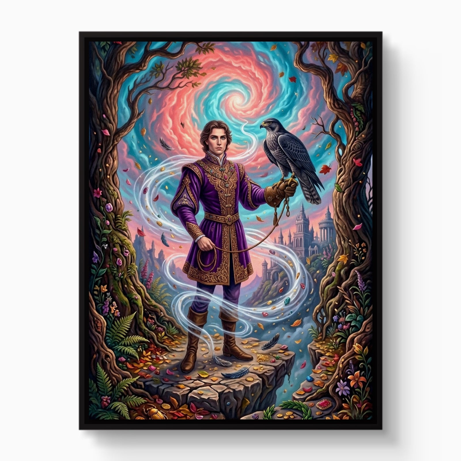 Falconer's Cloud Summit — falconer's cloud summit white studio framed black