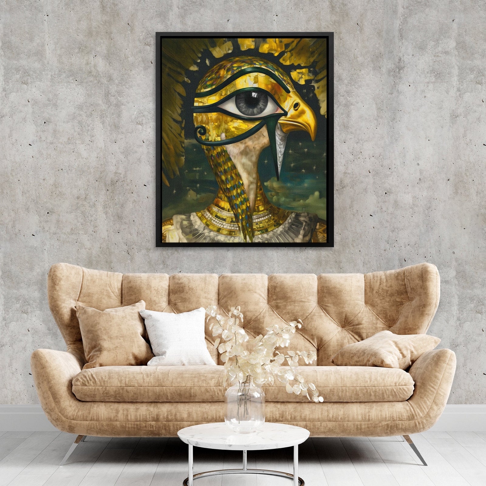 Falcon's Divine Eye - Luxury Wall Art