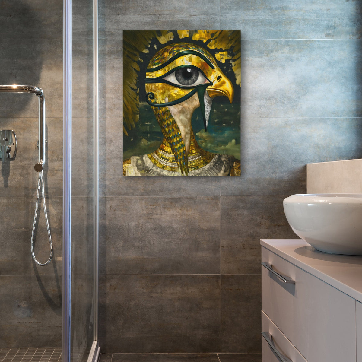 Falcon's Divine Eye - Luxury Wall Art