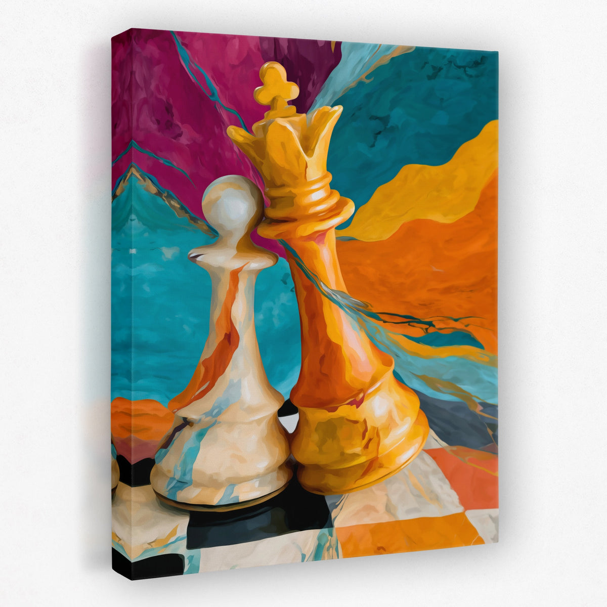 Fallen King Checkmate — Fallen King Checkmate Portrait   Side View   Mirror 270