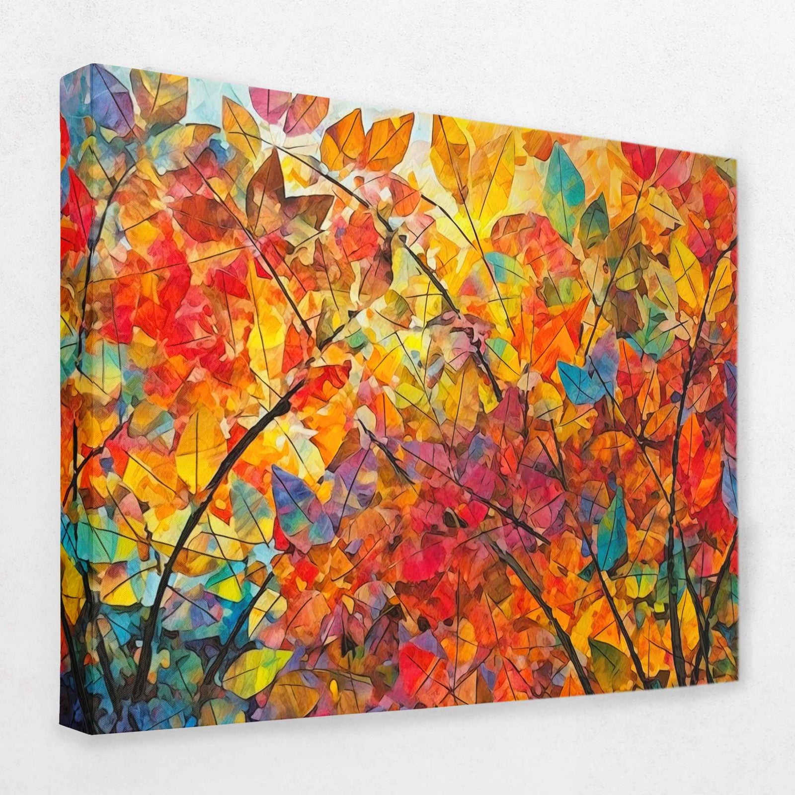 Falling Leaves - Fall Canvas Wall Art