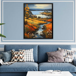 Farm By the Lake - Luxury Wall Art