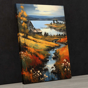 Farm By the Lake - Luxury Wall Art