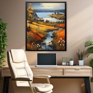 Farm By the Lake - Luxury Wall Art