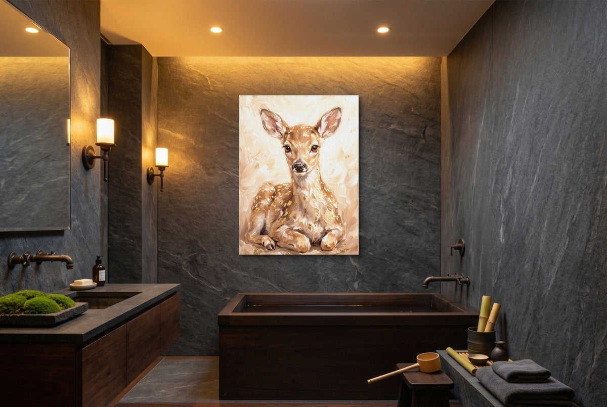 Fawn Dappled Cream - Luxury Wall Art