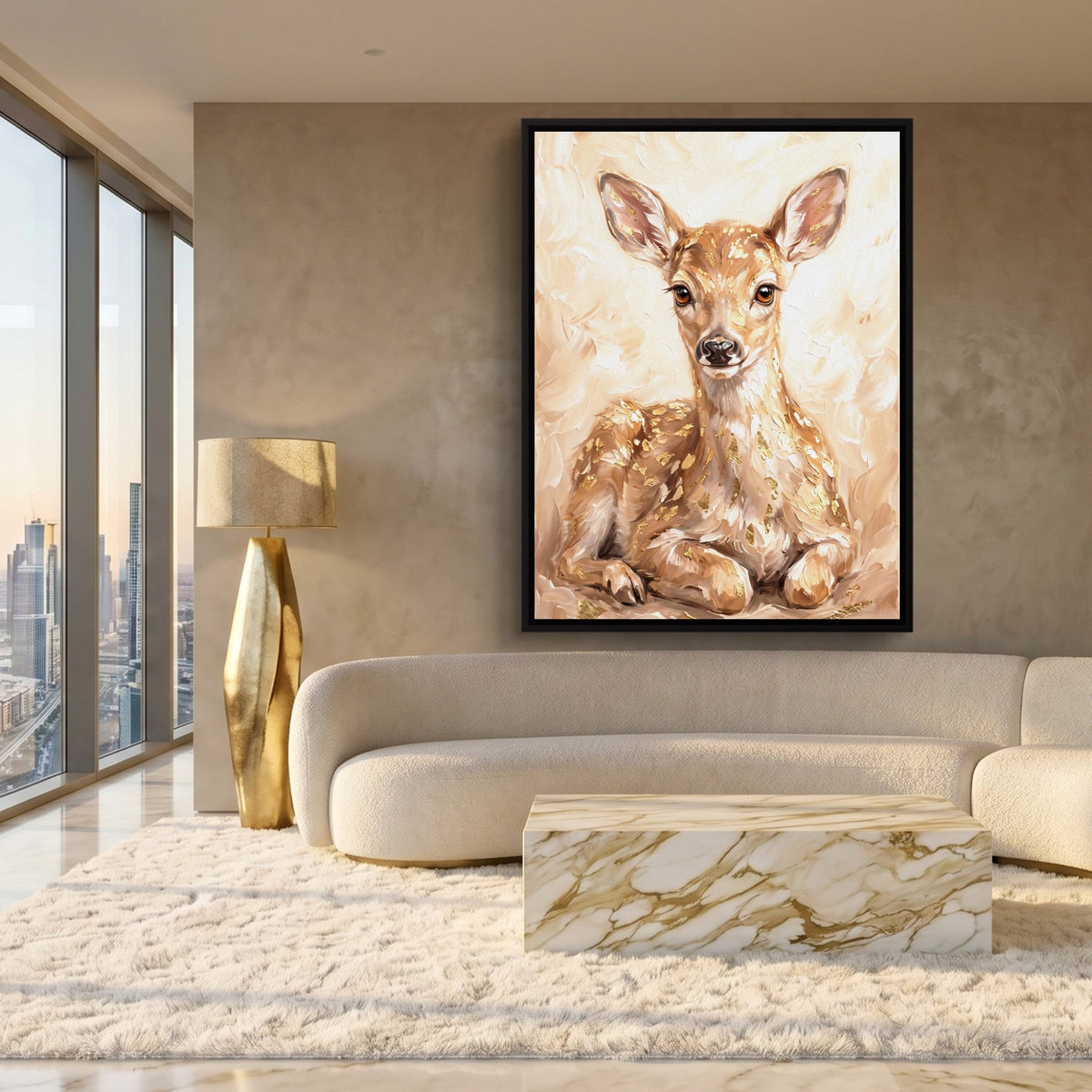 Fawn Dappled Cream - Luxury Wall Art