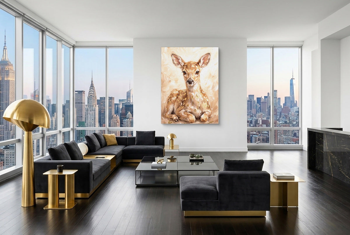 Fawn Dappled Cream - Luxury Wall Art
