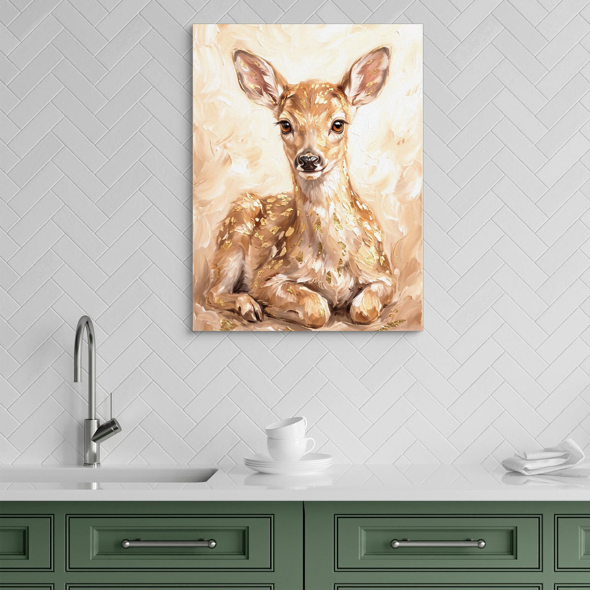 Fawn Dappled Cream - Luxury Wall Art