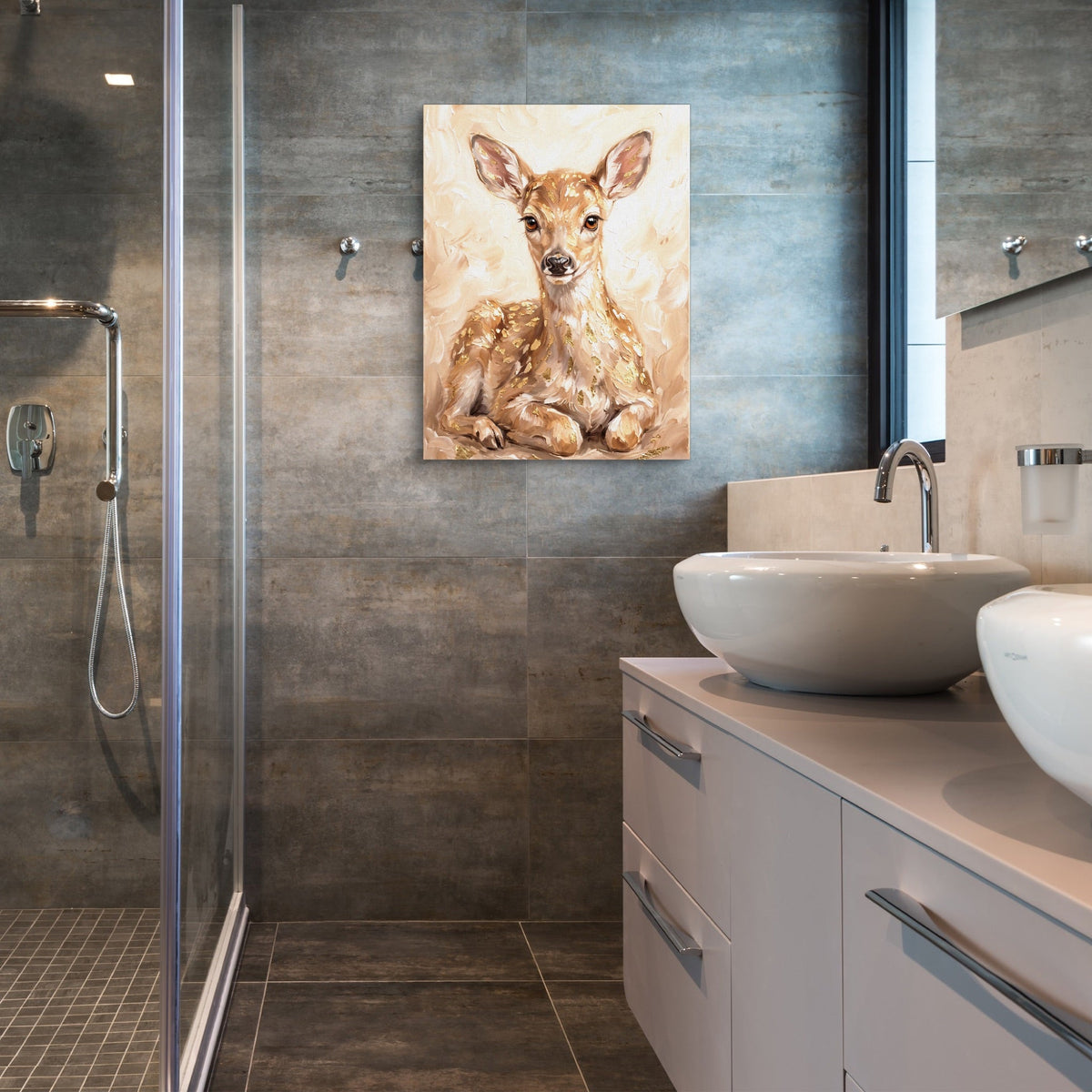Fawn Dappled Cream - Luxury Wall Art
