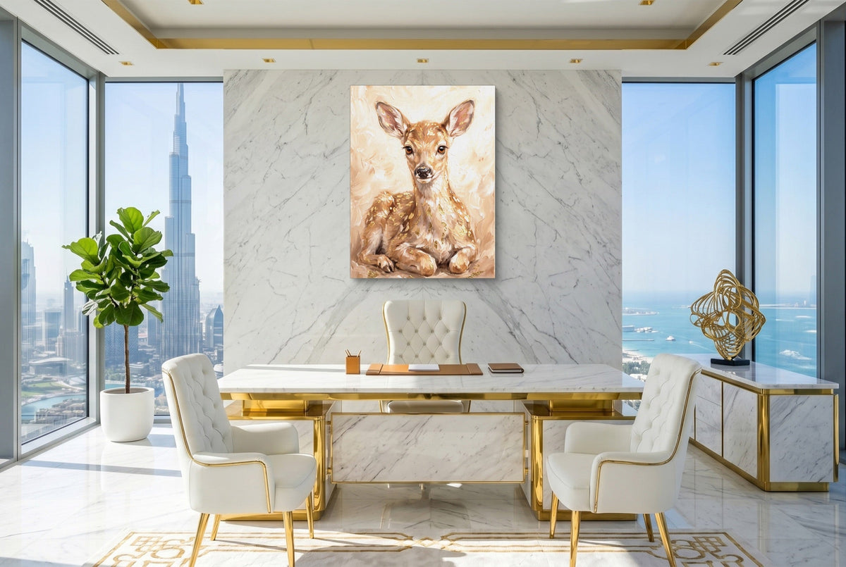 Fawn Dappled Cream - Luxury Wall Art