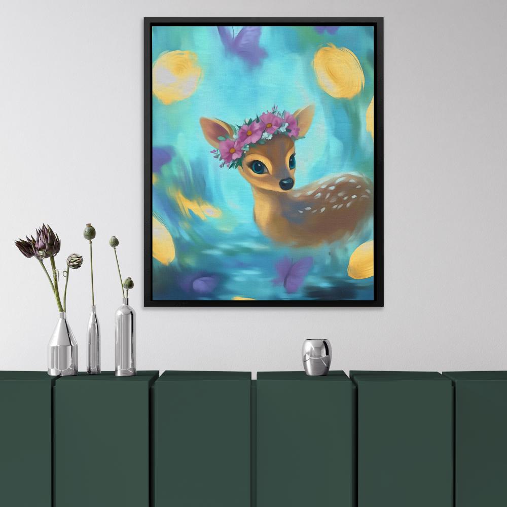 Fawn’s Floral Dreams - Luxury Wall Art
