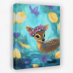 Fawn’s Floral Dreams - Luxury Wall Art
