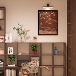 a living room with a book shelf filled with books