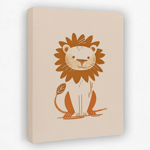 a picture of a lion on a canvas