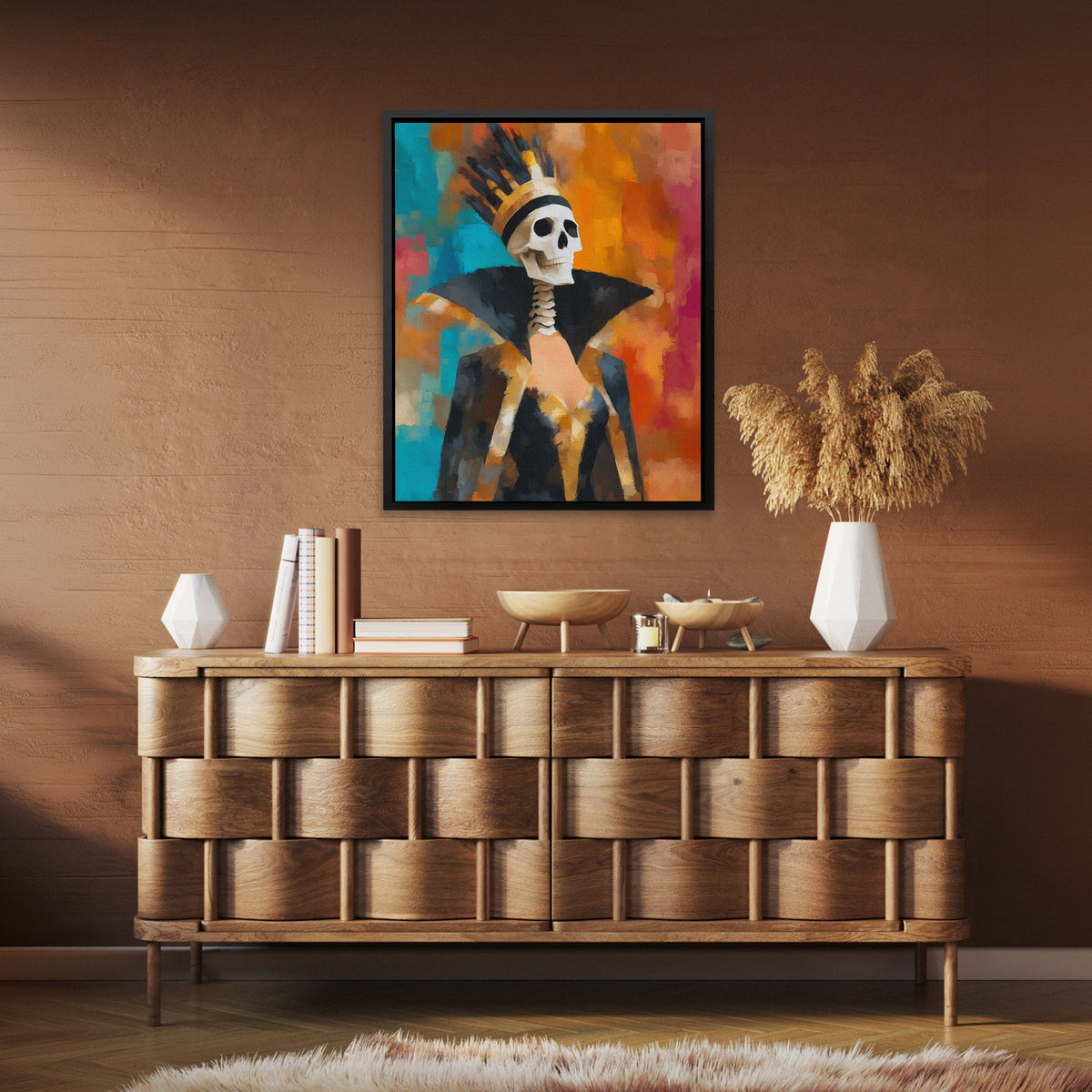 Feathered Bone Warrior - Luxury Wall Art