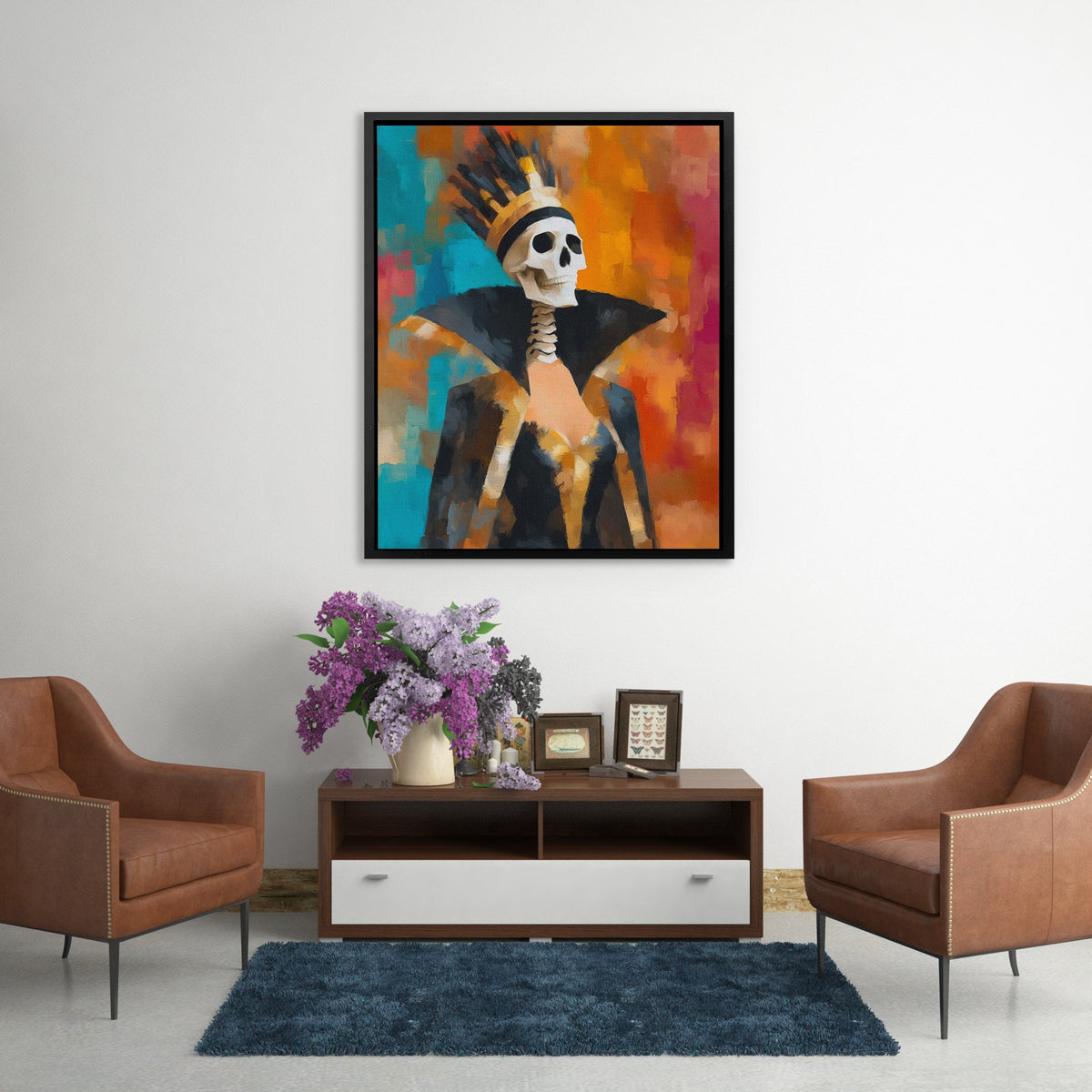 Feathered Bone Warrior - Luxury Wall Art