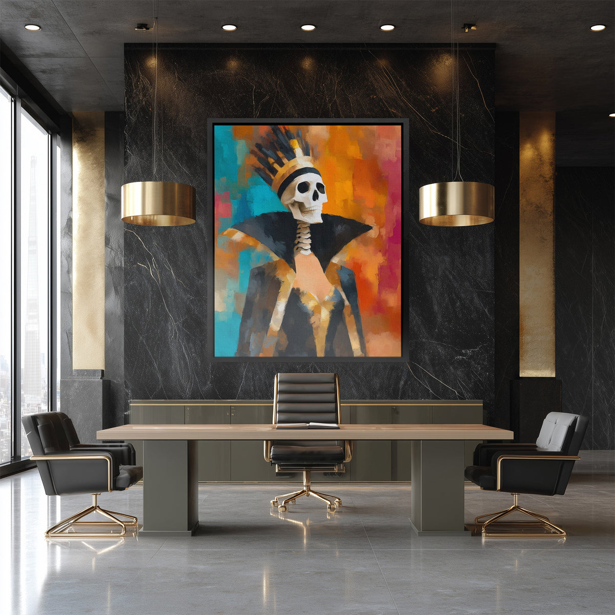 Feathered Bone Warrior - Luxury Wall Art