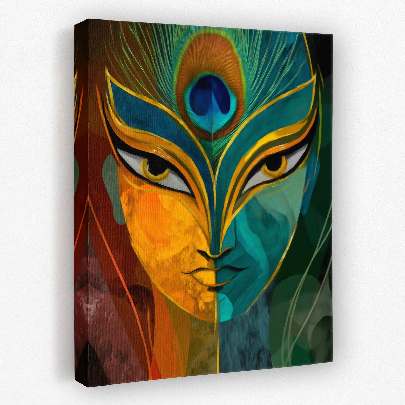 Feathered Divine Portrait - Luxury Wall Art