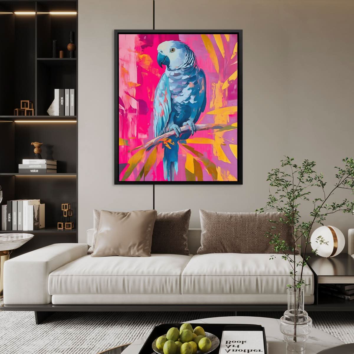 Feathers &amp; Magenta - Luxury Wall Art